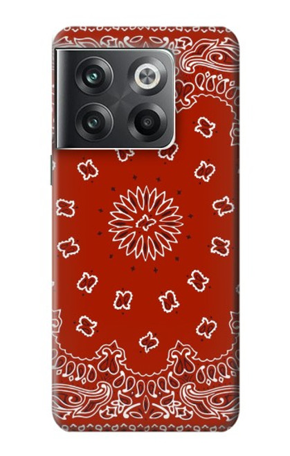 W3355 Motif Bandana Rouge Etui Coque Housse et Flip Housse Cuir pour OnePlus Ace Pro