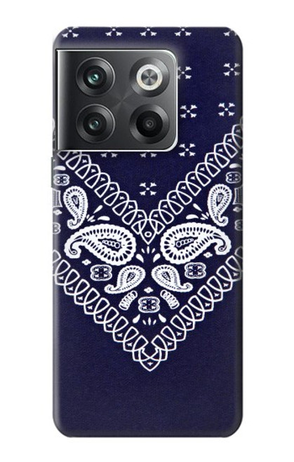 W3357 Marine Bleu Bandana Motif Etui Coque Housse et Flip Housse Cuir pour OnePlus Ace Pro