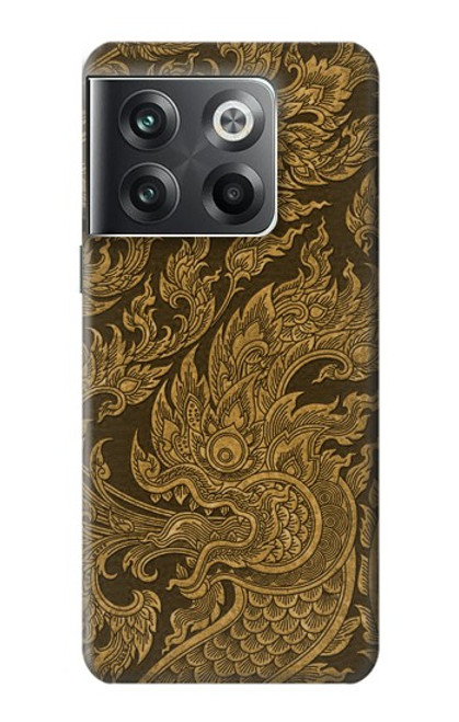 W3382 Art de la peinture thaïlandaise Naga Etui Coque Housse et Flip Housse Cuir pour OnePlus Ace Pro