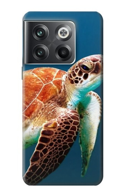 W3497 Vert tortue de mer Etui Coque Housse et Flip Housse Cuir pour OnePlus Ace Pro