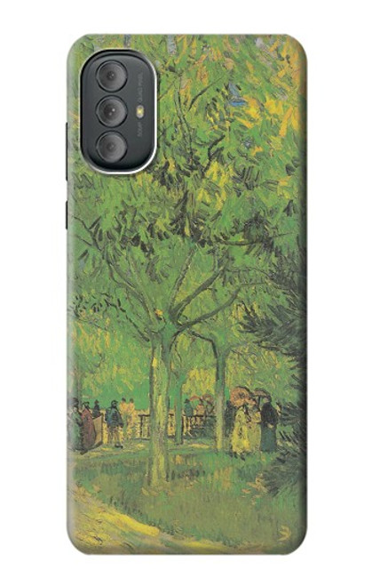 W3748 Van Gogh une ruelle dans un jardin public Etui Coque Housse et Flip Housse Cuir pour Motorola Moto G Power 2022, G Play 2023