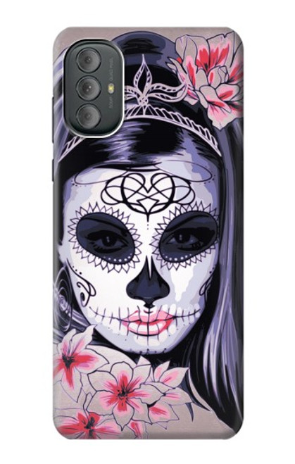 W3821 Sugar Skull Steampunk Fille Gothique Etui Coque Housse et Flip Housse Cuir pour Motorola Moto G Power 2022, G Play 2023