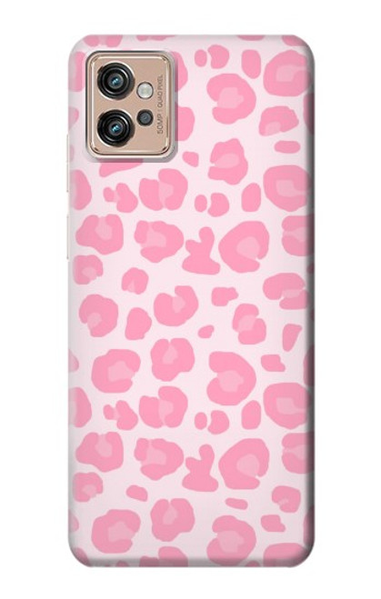 W2213 Motif rose Léopard Etui Coque Housse et Flip Housse Cuir pour Motorola Moto G32