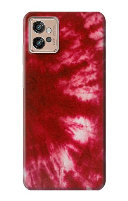 W2480 Tie dye rouge Etui Coque Housse et Flip Housse Cuir pour Motorola Moto G32