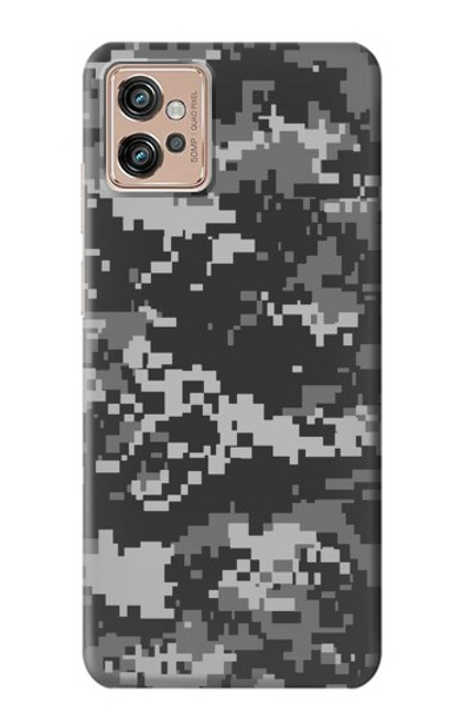 W3293 Urban Noir Camo Camouflage Etui Coque Housse et Flip Housse Cuir pour Motorola Moto G32