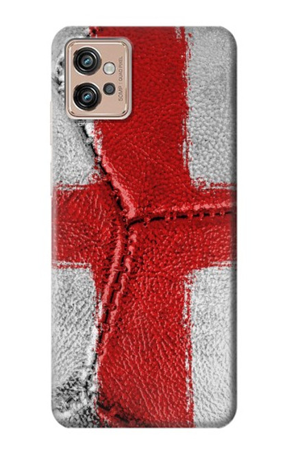 W3316 Angleterre Drapeau graphique Football Millésime Etui Coque Housse et Flip Housse Cuir pour Motorola Moto G32