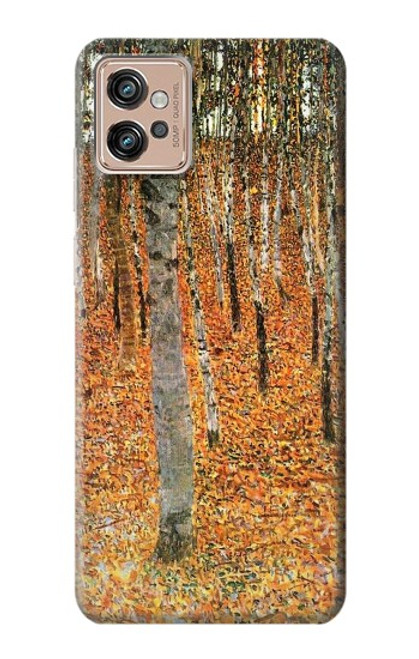 W3380 Gustav Klimt Bouleau Forêt Etui Coque Housse et Flip Housse Cuir pour Motorola Moto G32