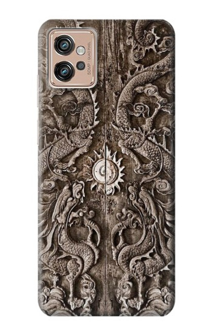 W3395 dragon Porte Etui Coque Housse et Flip Housse Cuir pour Motorola Moto G32