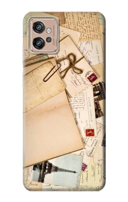 W3397 cartes postales souvenirs Etui Coque Housse et Flip Housse Cuir pour Motorola Moto G32