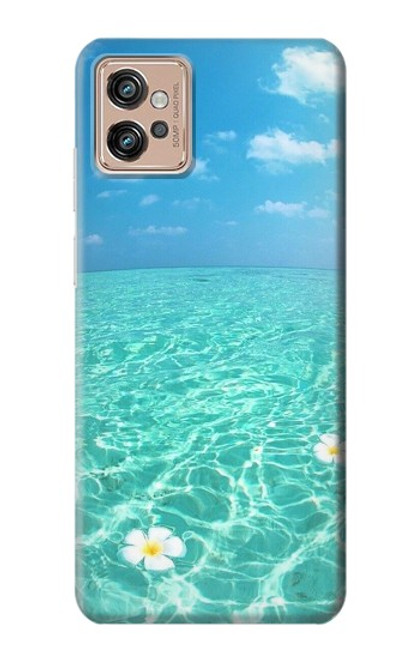 W3720 Summer Ocean Beach Etui Coque Housse et Flip Housse Cuir pour Motorola Moto G32