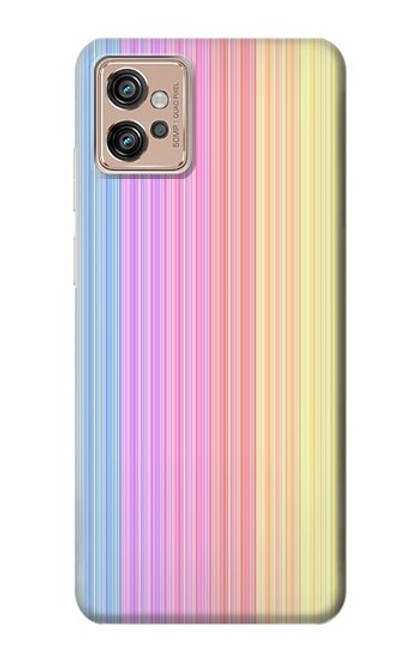 W3849 Couleurs verticales colorées Etui Coque Housse et Flip Housse Cuir pour Motorola Moto G32