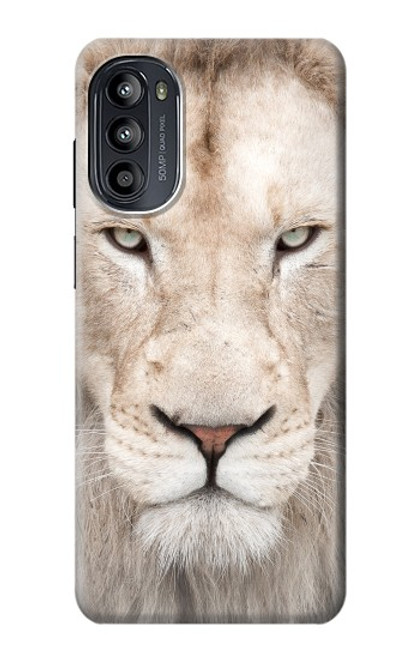 W2399 Lion Visage Etui Coque Housse et Flip Housse Cuir pour Motorola Moto G52, G82 5G