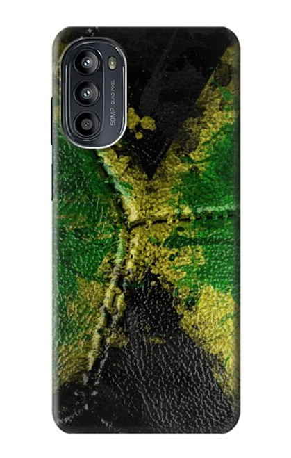 W3319 Jamaïque Drapeau graphique Football Millésime Etui Coque Housse et Flip Housse Cuir pour Motorola Moto G52, G82 5G