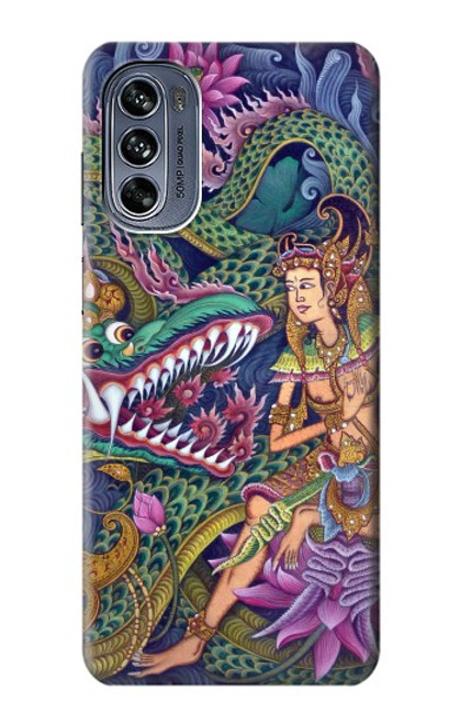 W1240 Peinture Bali Etui Coque Housse et Flip Housse Cuir pour Motorola Moto G62 5G