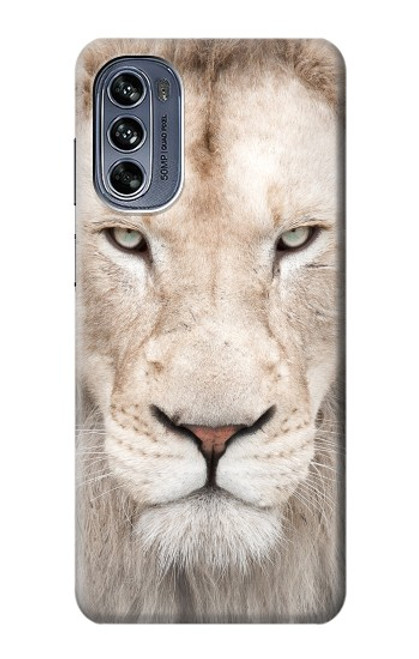 W2399 Lion Visage Etui Coque Housse et Flip Housse Cuir pour Motorola Moto G62 5G