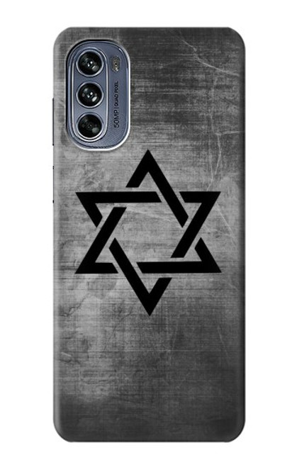 W3107 Judaïsme étoile de David Symbole Etui Coque Housse et Flip Housse Cuir pour Motorola Moto G62 5G