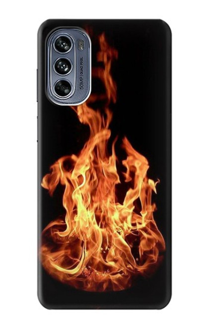 W3379 Cadre d'incendie Etui Coque Housse et Flip Housse Cuir pour Motorola Moto G62 5G