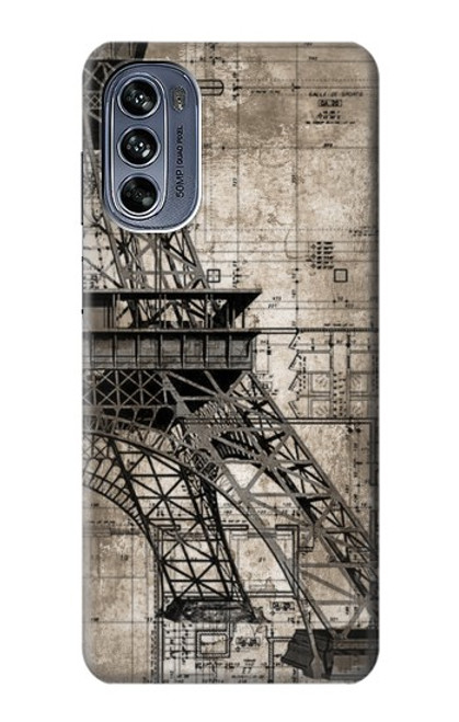 W3416 Plan Tour Eiffel Etui Coque Housse et Flip Housse Cuir pour Motorola Moto G62 5G