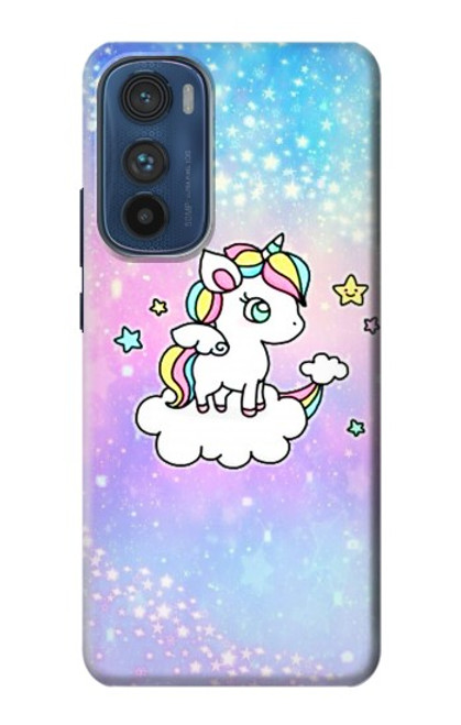 W3256 Mignon Licorne Etui Coque Housse et Flip Housse Cuir pour Motorola Edge 30