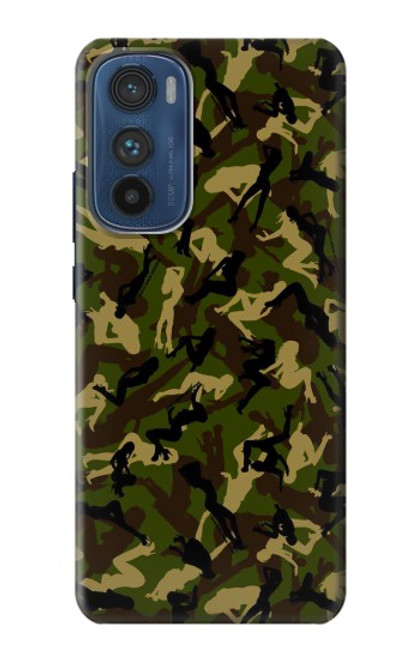 W3356 Camo camouflage de fille Etui Coque Housse et Flip Housse Cuir pour Motorola Edge 30