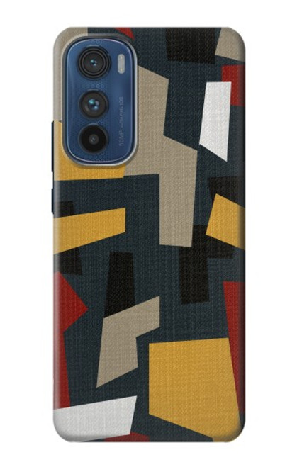 W3386 Résumé Tissu Texture Etui Coque Housse et Flip Housse Cuir pour Motorola Edge 30