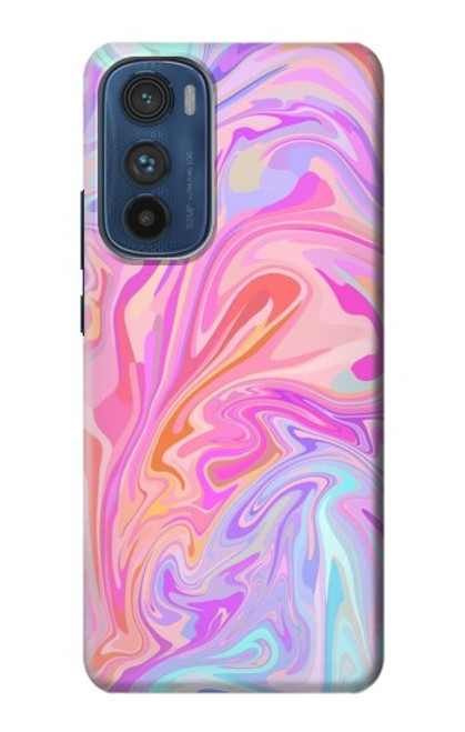 W3444 Art numérique liquide coloré Etui Coque Housse et Flip Housse Cuir pour Motorola Edge 30