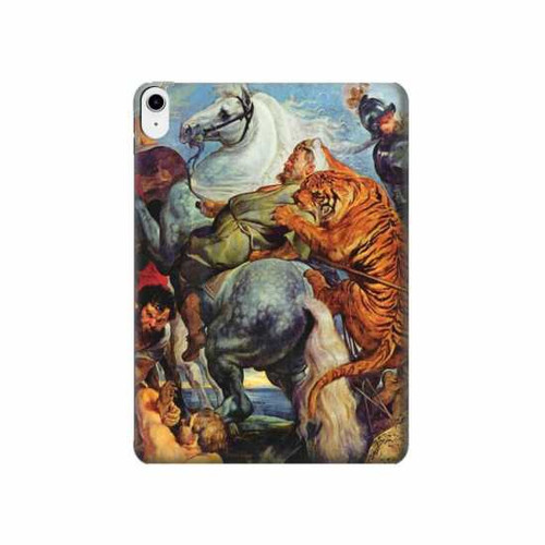 W3331 Peter Paul Rubens Tigre und Lowenjagd Tablet Etui Coque Housse pour iPad 10.9 (2022)