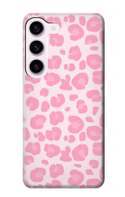 W2213 Motif rose Léopard Etui Coque Housse et Flip Housse Cuir pour Samsung Galaxy S23