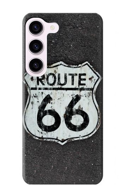 W3207 Route 66 Etui Coque Housse et Flip Housse Cuir pour Samsung Galaxy S23