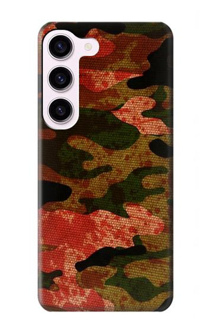 W3393 Camouflage sang Splatter Etui Coque Housse et Flip Housse Cuir pour Samsung Galaxy S23