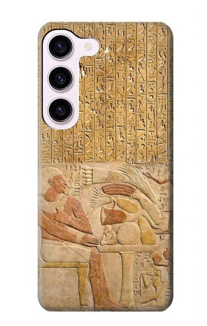 W3398 Egypte Stela Montouhotep Etui Coque Housse et Flip Housse Cuir pour Samsung Galaxy S23