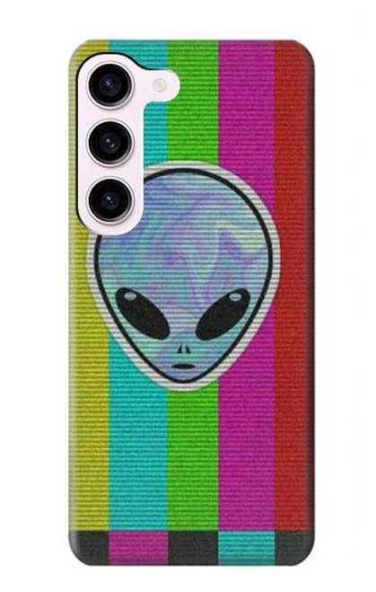 W3437 Extraterrestre Aucun signal Etui Coque Housse et Flip Housse Cuir pour Samsung Galaxy S23