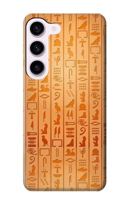 W3440 Hiéroglyphes égyptiens Etui Coque Housse et Flip Housse Cuir pour Samsung Galaxy S23