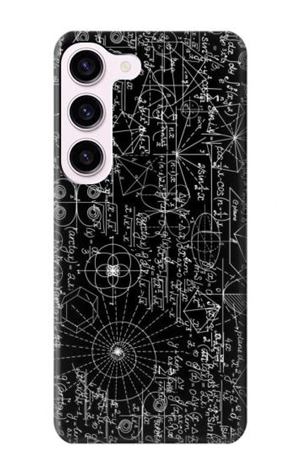 W3808 Tableau noir de mathématiques Etui Coque Housse et Flip Housse Cuir pour Samsung Galaxy S23