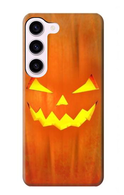 W3828 Citrouille d'Halloween Etui Coque Housse et Flip Housse Cuir pour Samsung Galaxy S23