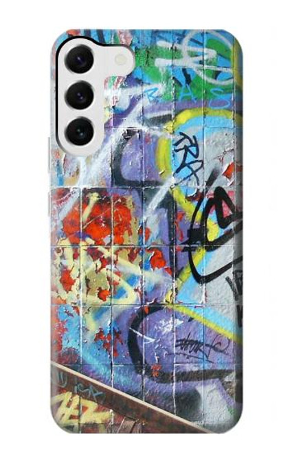 W0588 mur de graffiti Etui Coque Housse et Flip Housse Cuir pour Samsung Galaxy S23 Plus