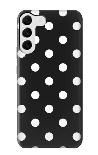 W2299 Noir Pois Etui Coque Housse et Flip Housse Cuir pour Samsung Galaxy S23 Plus