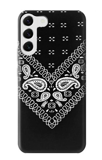 W3363 Motif Bandana Noir Etui Coque Housse et Flip Housse Cuir pour Samsung Galaxy S23 Plus