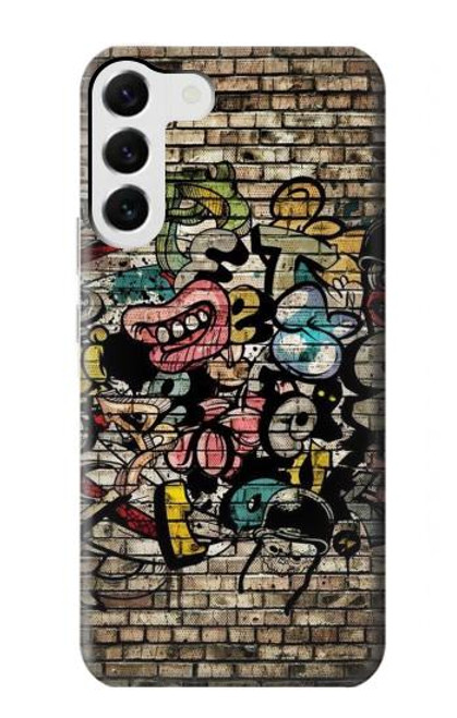 W3394 Graffiti mur Etui Coque Housse et Flip Housse Cuir pour Samsung Galaxy S23 Plus