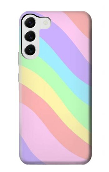 W3810 Vague d'été licorne pastel Etui Coque Housse et Flip Housse Cuir pour Samsung Galaxy S23 Plus