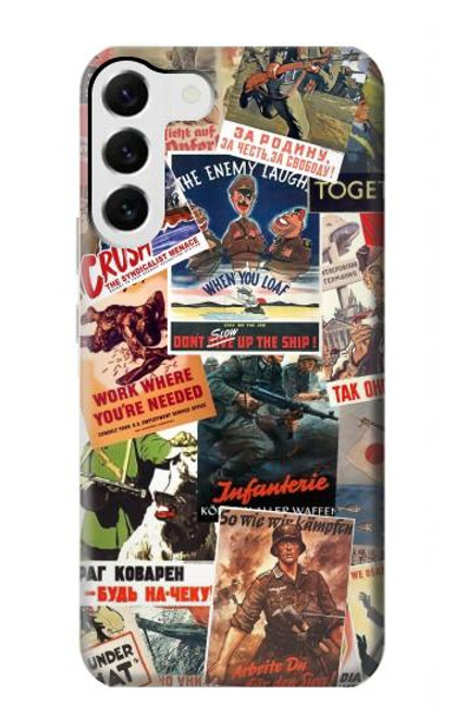 W3905 Affiche vintage de l'armée Etui Coque Housse et Flip Housse Cuir pour Samsung Galaxy S23 Plus