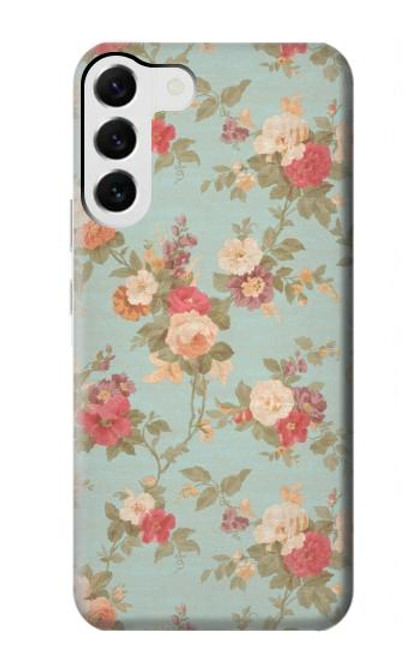 W3910 Rosier millésimé Etui Coque Housse et Flip Housse Cuir pour Samsung Galaxy S23 Plus