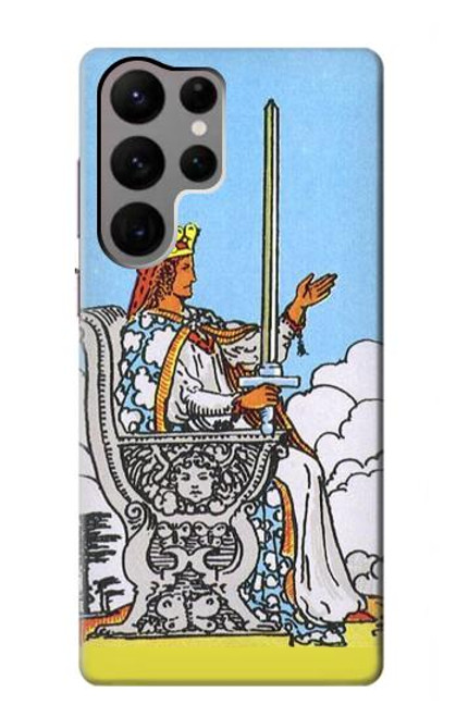 W3068 Carte de tarot Reine des épées Etui Coque Housse et Flip Housse Cuir pour Samsung Galaxy S23 Ultra