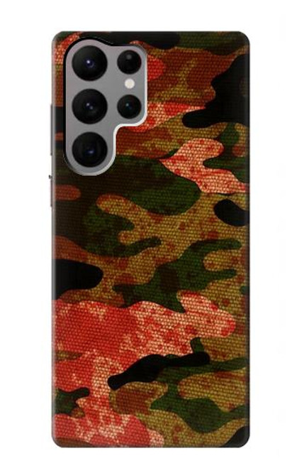 W3393 Camouflage sang Splatter Etui Coque Housse et Flip Housse Cuir pour Samsung Galaxy S23 Ultra