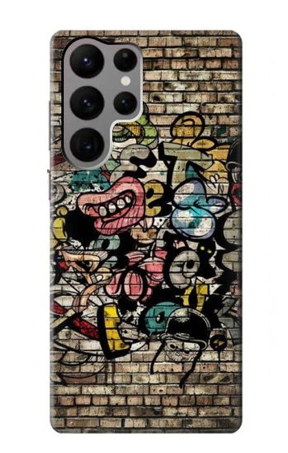 W3394 Graffiti mur Etui Coque Housse et Flip Housse Cuir pour Samsung Galaxy S23 Ultra