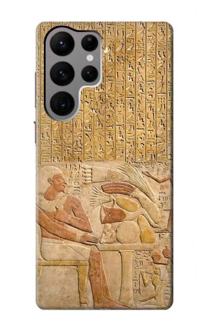 W3398 Egypte Stela Montouhotep Etui Coque Housse et Flip Housse Cuir pour Samsung Galaxy S23 Ultra