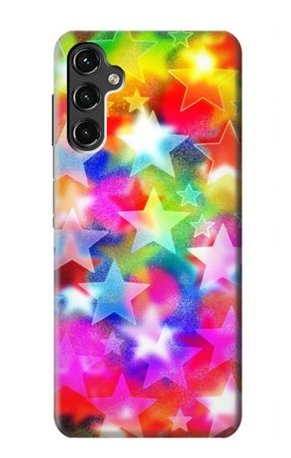 W3292 Coloré Disco étoile Etui Coque Housse et Flip Housse Cuir pour Samsung Galaxy A14 5G