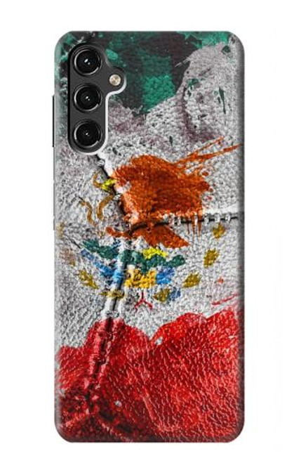 W3314 Mexique Drapeau Vinatage Football Graphique Etui Coque Housse et Flip Housse Cuir pour Samsung Galaxy A14 5G