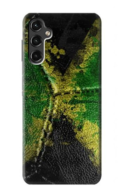 W3319 Jamaïque Drapeau graphique Football Millésime Etui Coque Housse et Flip Housse Cuir pour Samsung Galaxy A14 5G