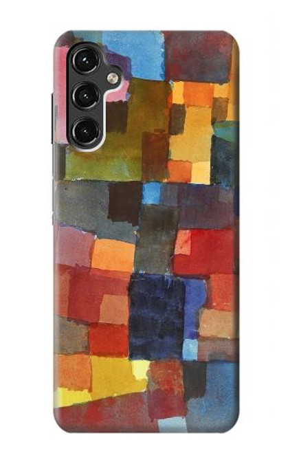 W3341 Paul Klee Raumarchitekturen Etui Coque Housse et Flip Housse Cuir pour Samsung Galaxy A14 5G